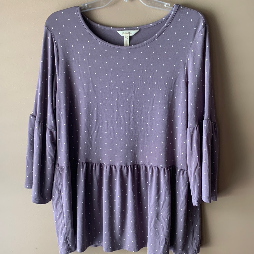 Matilda Jane purple polka dot large